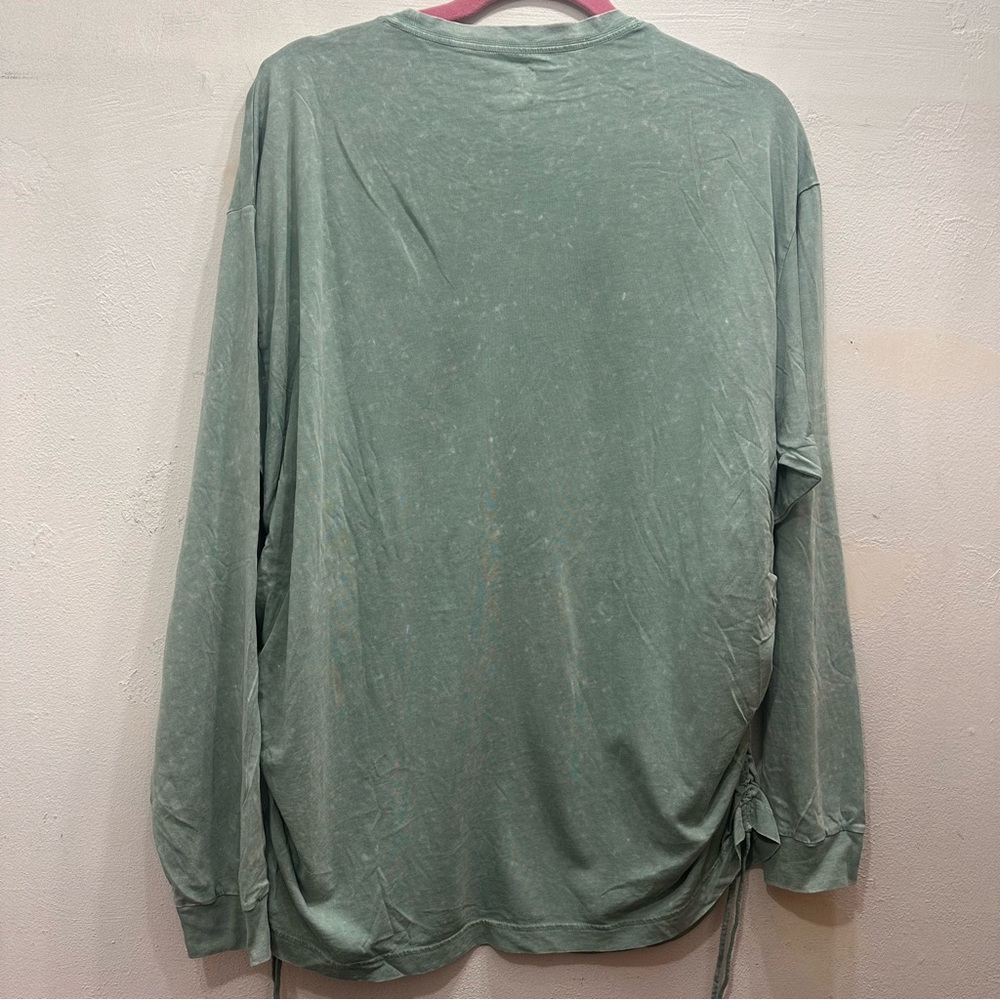 NWT XL Victoria’s Secret Pink side scrunch long sleeve shirt mint - Picture 7 of 9